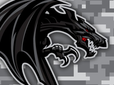 Ferocious black dragon