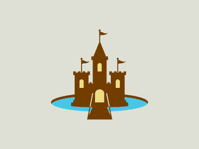 Castle with moat logo