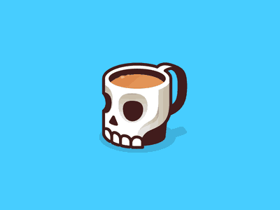 Skeleton coffee cup