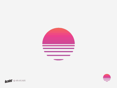 Pink sunset design