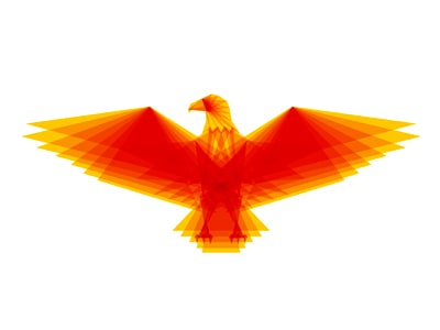 Fiery red bird