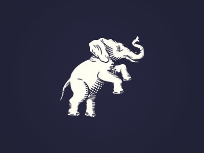 White elephant logo