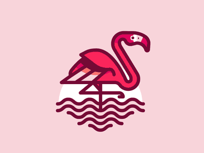 Pink flamingo logo