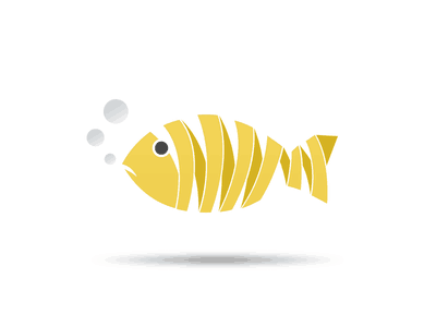 abstract gold fish