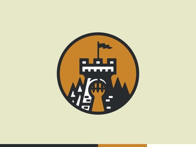 Castle in circle logo
