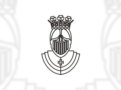 Knight with armor logo