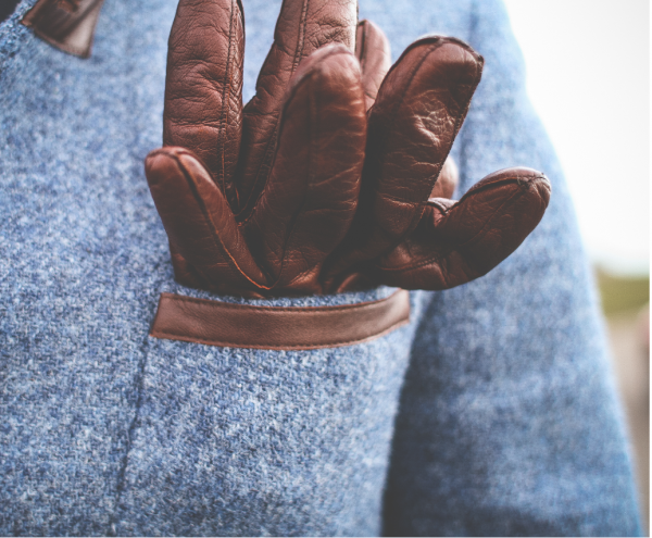 Leather glows in jacket