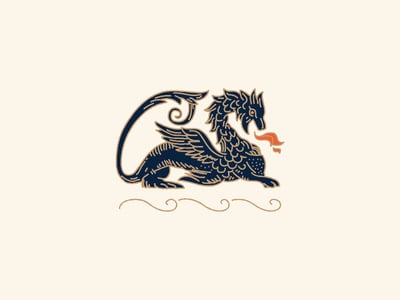Vintage dragon logo