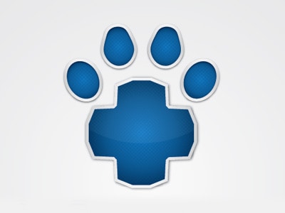 Blue cross and paw logo