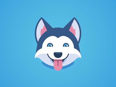 Blue husky logo