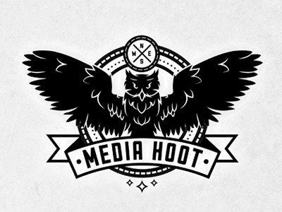 owl with banner design