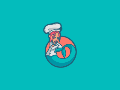 Chef mermaid logo