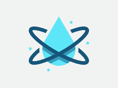Water atomic logo