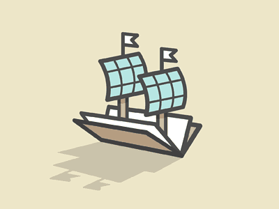Book and sailboat logo