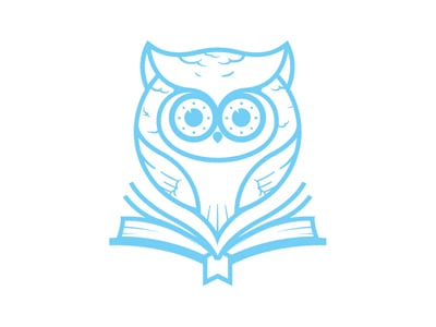 Owl with a book