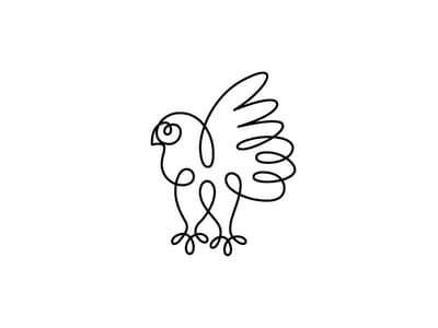 Owl made of lines