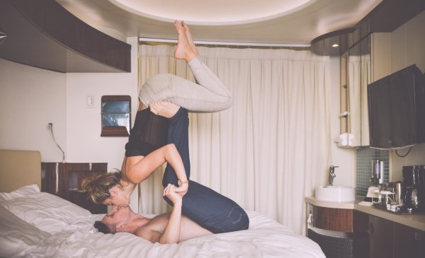 couple in yoga pose