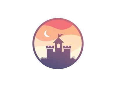 Castle and moon logo