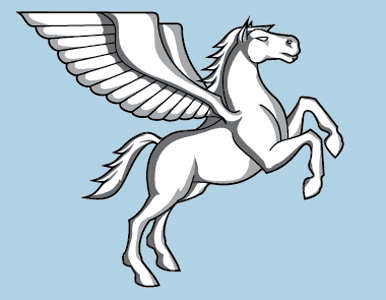 Beautiful white pegasus