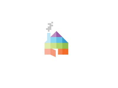 Pixel house logo