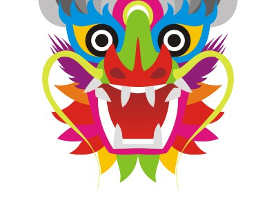 Colorful Chinese dragon