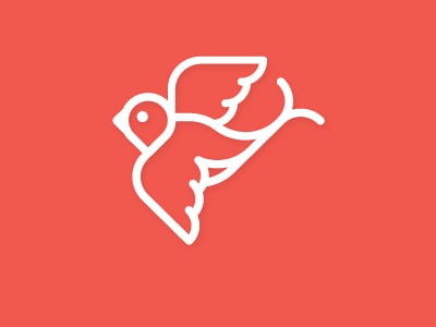 Red swallow logo