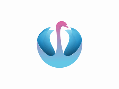Colorful swan design