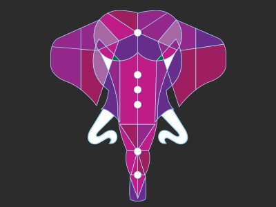 Geometric elephant design