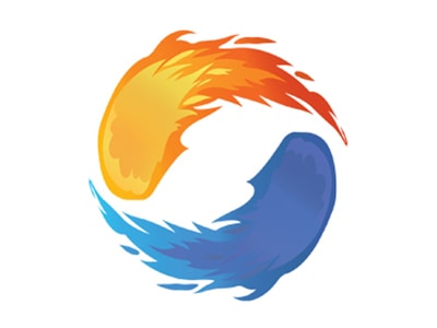 Fire and ice logo
