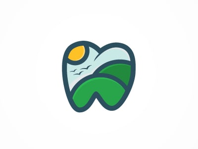 Tooth landscape logo