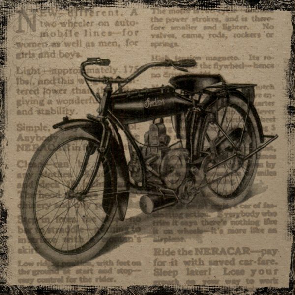 vintage collage with bycicle