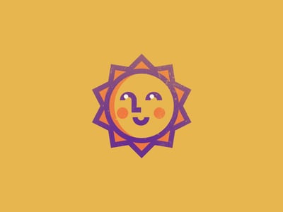Smiling sun logo