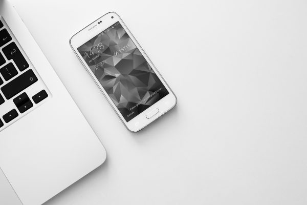 white smartphone