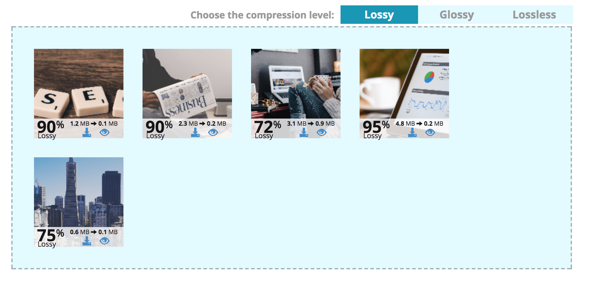 photo compression test